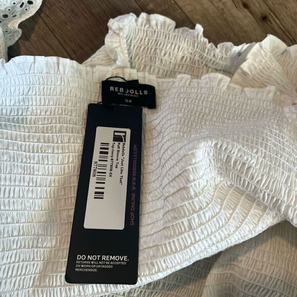 Rebdolls just like that puff sleeve top size 5x - Picture 2 of 6